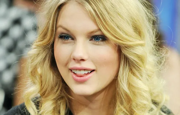 Language, eyes, girl, blonde, lips, singer, girl, Taylor Swift