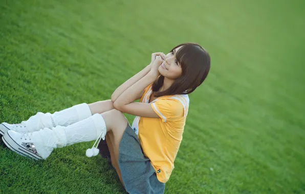 Picture girl, mood, Asian