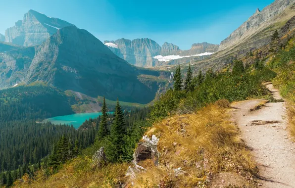 Picture landscape, mountains, lake, Blue lake