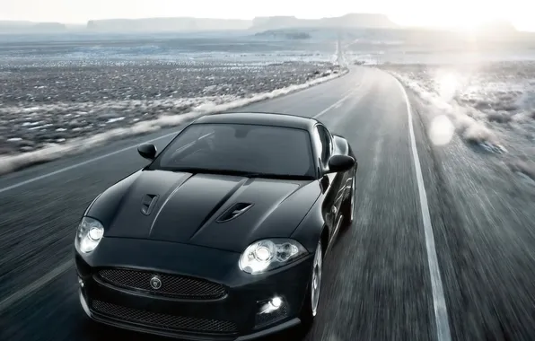 Picture auto, movement, track, Jaguar