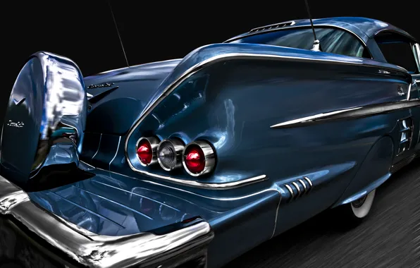 Retro, Chevrolet, classic, Impala, 1958