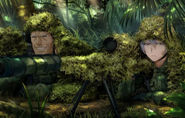 Weapons, plants, ambush, guys, Grisaia: Phantom Trigger