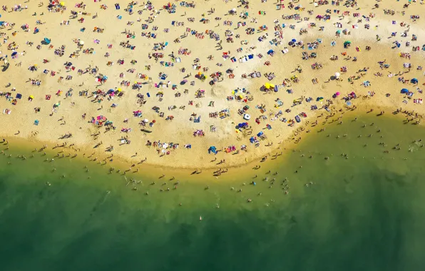 Picture beach, people, stay, vacation, Germany, North Rhine-Westphalia, Haltern am see