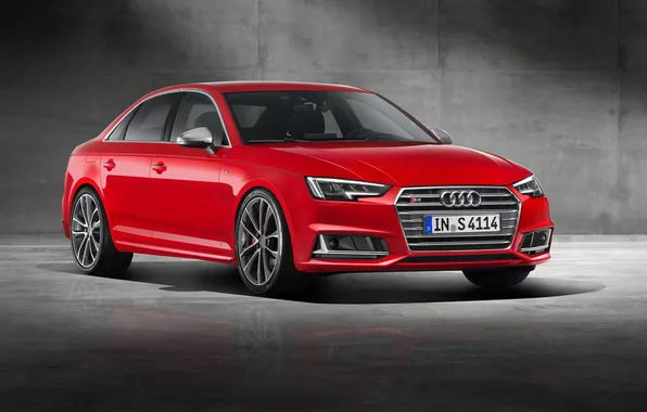 Picture Audi, Audi, Red, red, Sedan, 2015