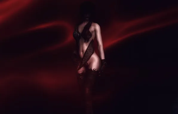 Girl, background, the game, body, Skyrim, The Elder Scrolls, Skyrim