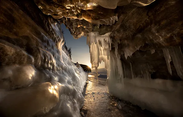 Ice, rocks, Elena Vtorushina, Pearl glaze
