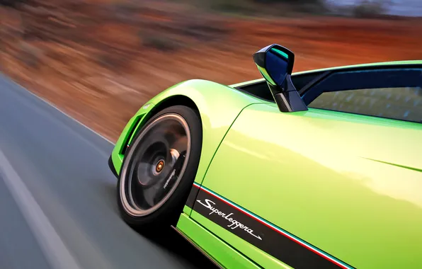 Picture road, background, speed, wheel, the door, class, Lamborghini Gallardo