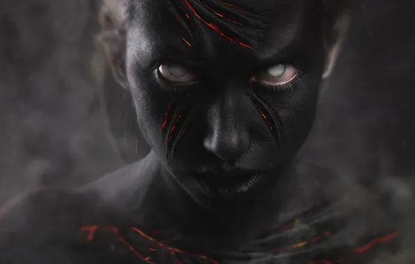 LOOK, FACE, EYES, SCARS, photographer Alexander Prime, image, CUTS