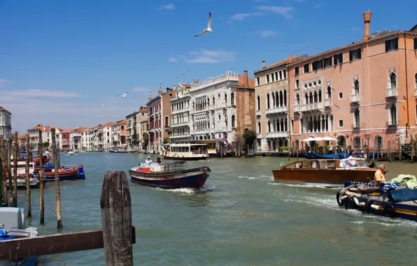 Picture boat, Italy, Venice, channel