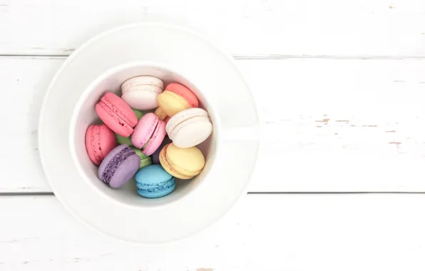 Cookies, bowl, macaron, almond
