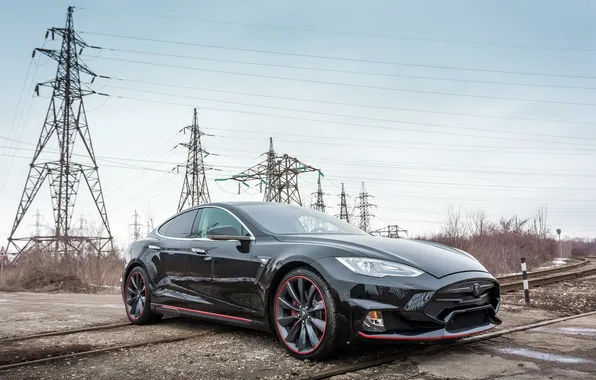 Picture Tesla, Model S, Tesla, electric car, Larte Design