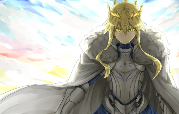 Look, anime, art, the saber, Fate Grand Order