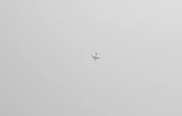 The sky, cloudy, The plane
