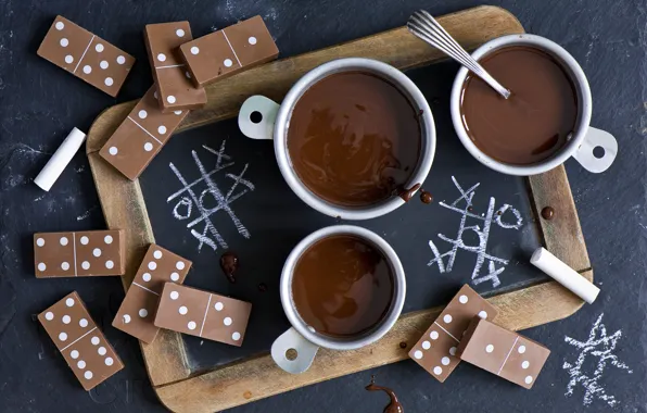 Chocolate, Cup, Domino