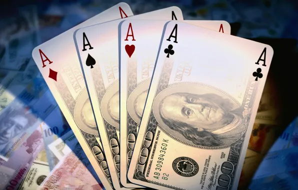 Card, dollars, casino