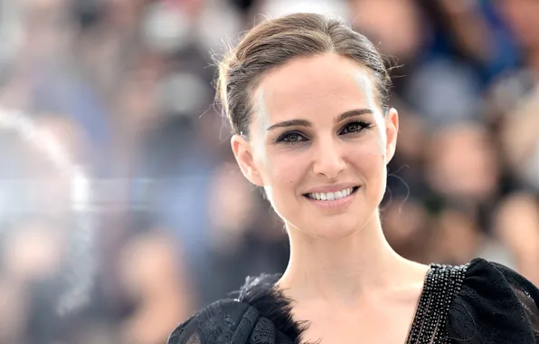 Smile, portrait, actress, Natalie Portman, Natalie Portman, beauty, bokeh