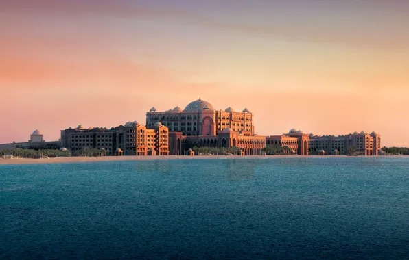 Sea, the sky, clouds, house, the building, the dome