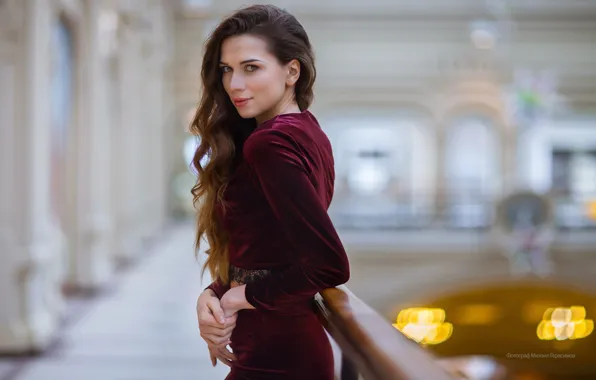 Smile, sweetheart, skirt, portrait, Catherine, brown hair, beautiful, the beauty