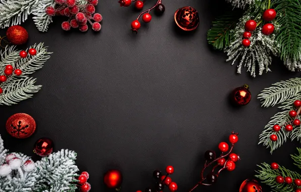 The dark background, Christmas, New year, the scenery