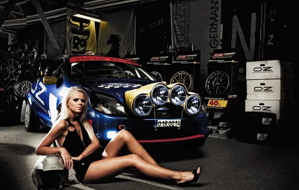 Auto, girl, tuning, Moto, garage, repair