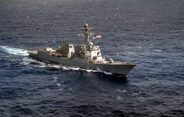 Picture sea, weapons, guided-missile destroyer, USS Stockdale (DDG 106), The Arleigh Burke-class