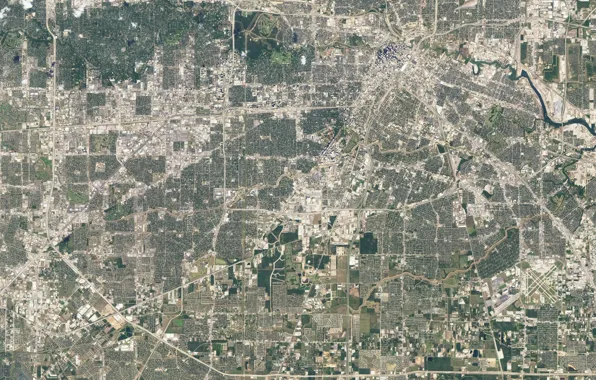 Houston, the picture from space, Texas, Houston