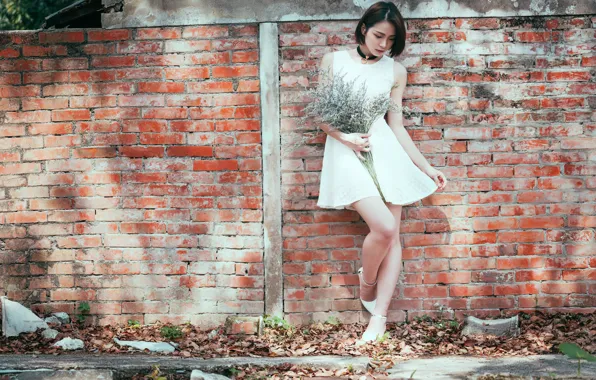 Picture figure, background, face, dress, model