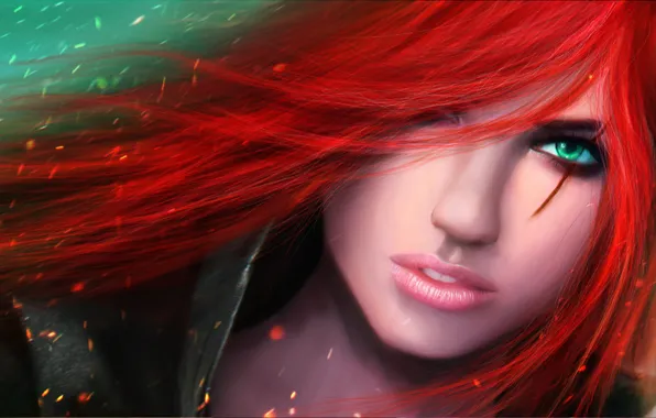 Red, lol, League of Legends, Katarina, The Sinister Blade