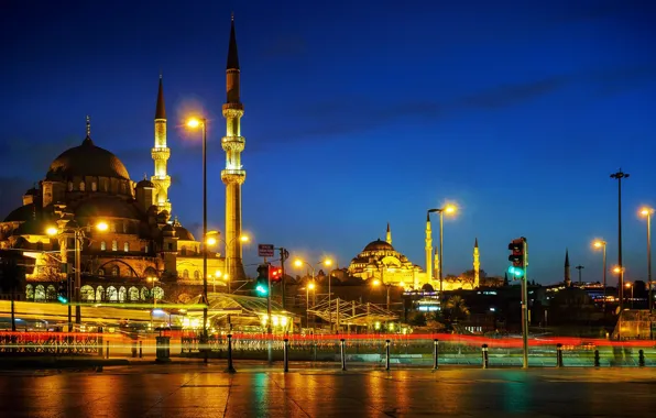 Night, excerpt, Istanbul, Turkey, night, Istanbul, Mosque, exposure