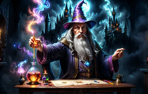 Fantasy, wizard, magician