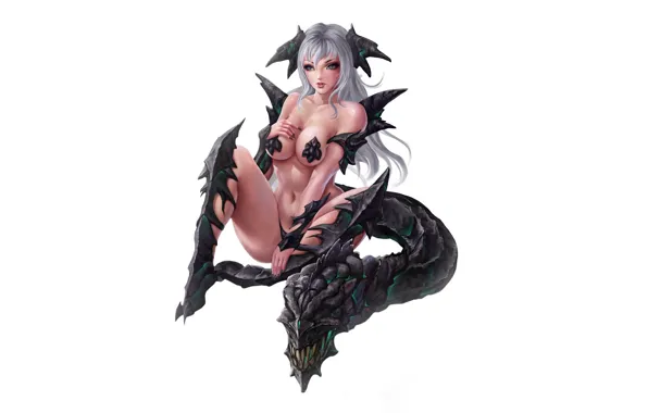 Picture Girl, Fantasy, Dragon, Monster, Kawaii, Beautiful, Sexy, Style