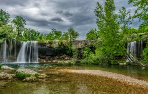 Nature, rock, stones, waterfall