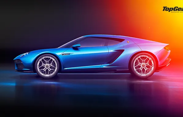 Picture Lamborghini, Top Gear, Blue, Side, Asterion, LPI 910-4