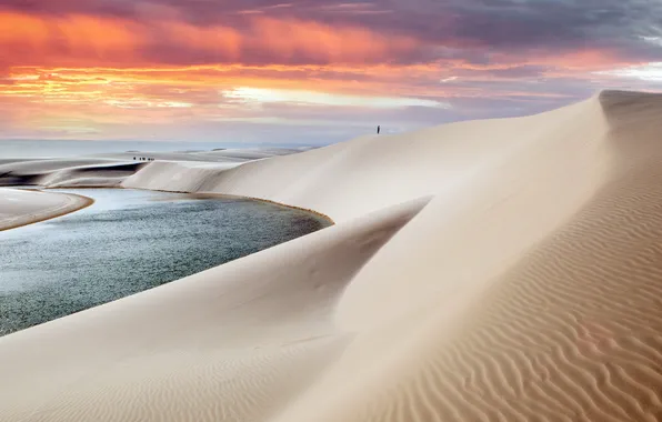 Brazil, Sunset, Sunset, Brazil, Maranhão State, Maranhenses National Park, Maranenses National Park, Maranhao State