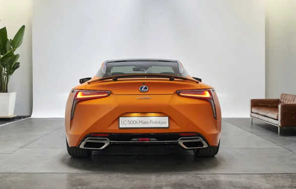 Lexus, rear view, LC 500, 2019, LC 500h, Matte Prototype