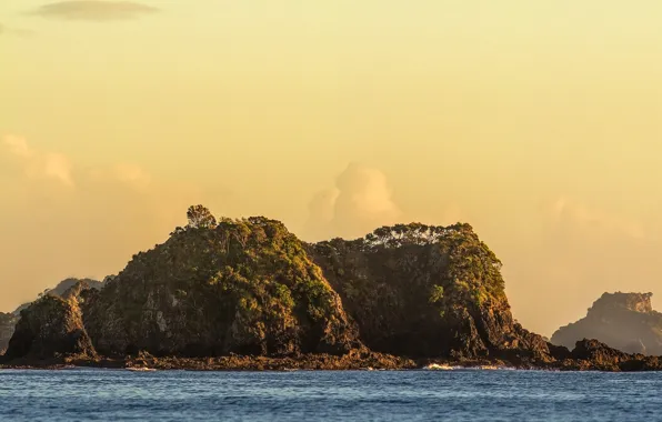 Picture sea, the sky, rocks, New Zealand, panorama, New Zealand
