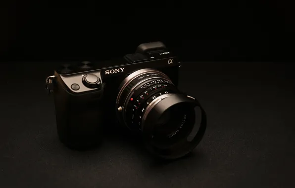 Picture background, camera, Sony, NEX-7 Golden Brown Edition