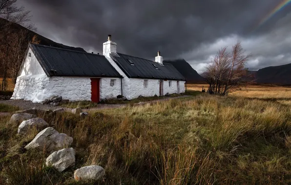 Clouds, nature, house