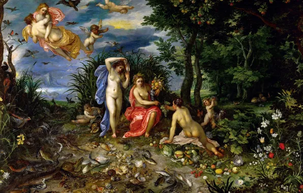Picture, genre, Jan Brueghel the elder, Ceres and the Four elements