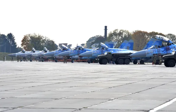 Picture Ukraine, Su-27, Su-24MR, Su-27UB, Su-24M, Ukrainian air force