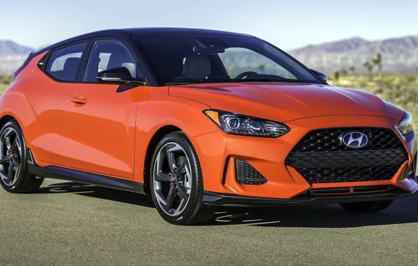 Orange, Hyundai, Veloster