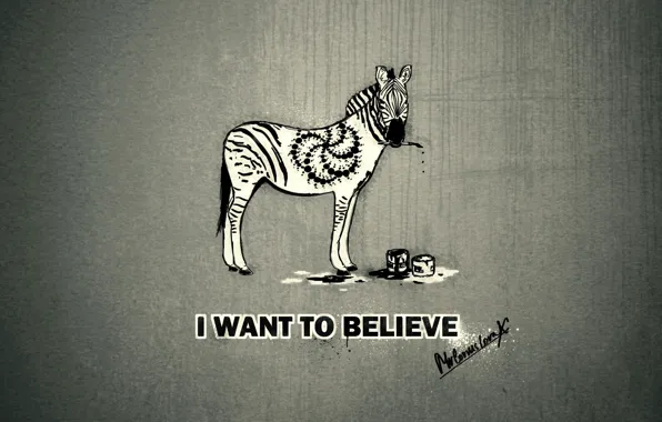 Picture Zebra, I want to believe