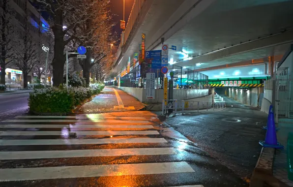 Road, night, city, Japan, the evening, japan, evening