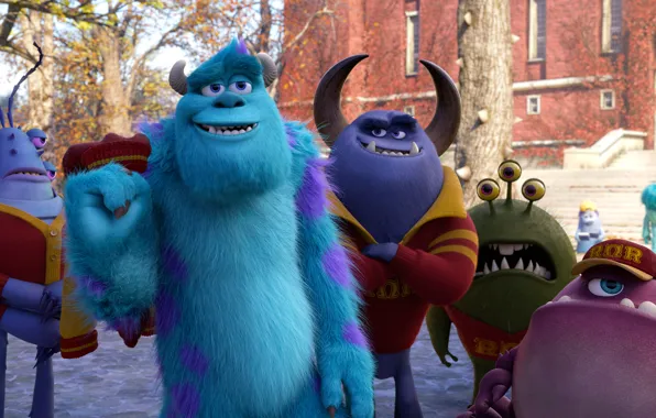 Picture cartoon, friends, students, Academy of monsters, Monsters University, Inc., Monsters Inc., Monsters University