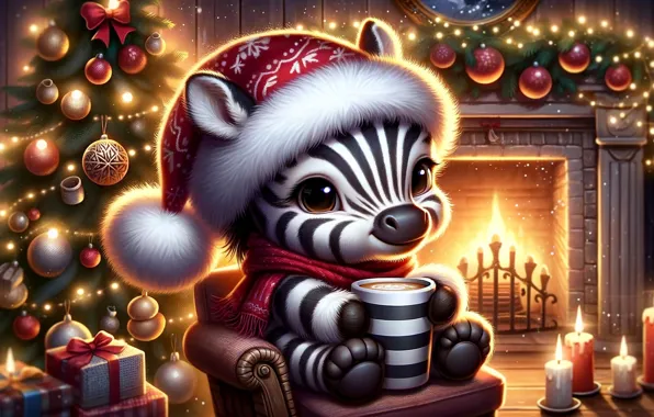 Light, comfort, style, room, animal, the evening, Zebra, Christmas