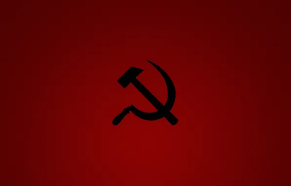 Red, background, the hammer and sickle