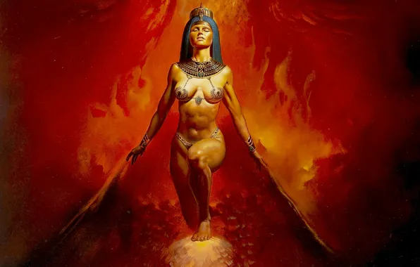 Girl, decoration, priestess, Egyptian