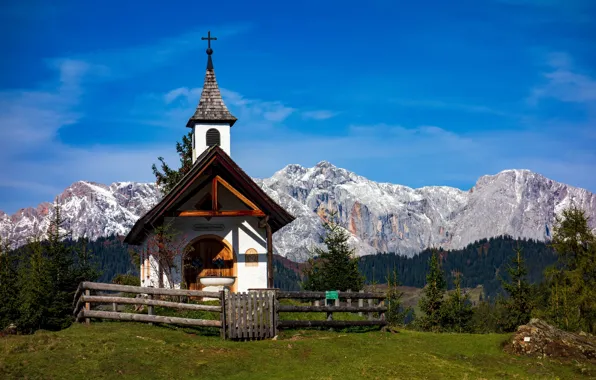 Mountains, Austria, chapel