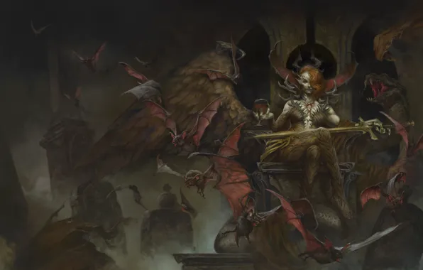 Fantasy, vampire girl, Iwo Widulinski