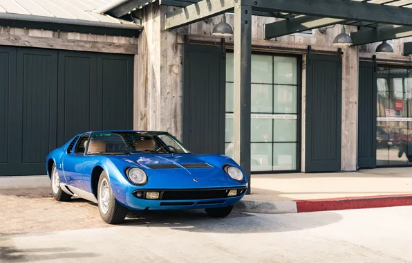 Picture Lamborghini, Blue, Miura